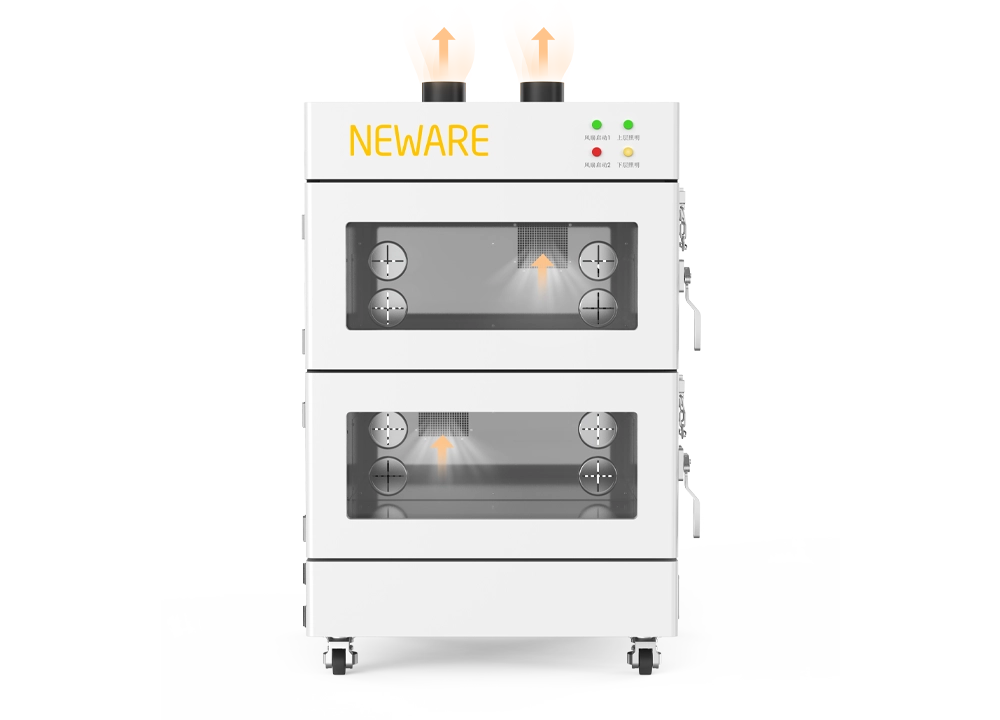 NEWARE-WFB-220L-2K Explosion Proof Chamber-battery tester.The top of the enclosure has two external air ducts that are fitted with exhaust fans for ventilation and heat dissipation